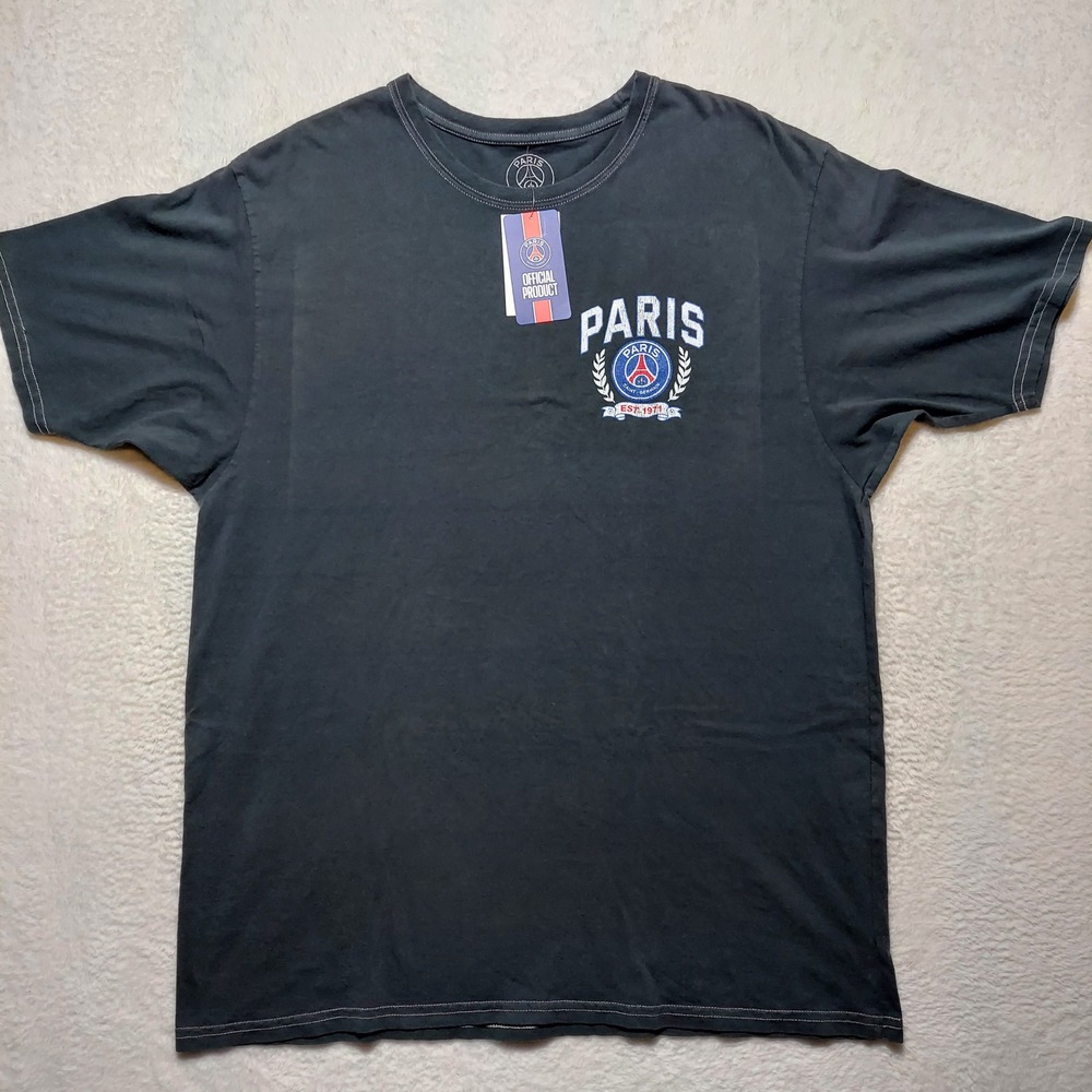 Paris Saint-Germain Graphic T-Shirt Mens XXL Asphalt Grey NWT Soccer PSG Tee